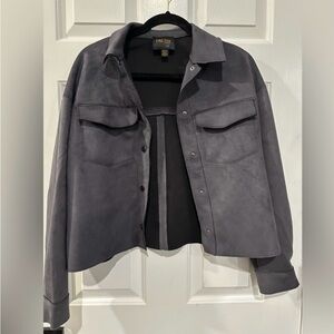 Women's Gray Shirt Jacket